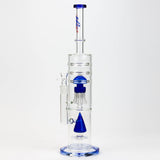 17" H2O dual diffuser glass water bong [H2O-5002]