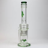 17" H2O glass water bong with double layer honeycomb [H2O-5005]