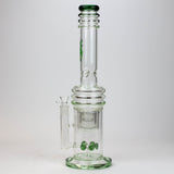 17" H2O glass water bong with double layer honeycomb [H2O-5005]