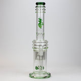 17" H2O glass water bong with double layer honeycomb [H2O-5005]