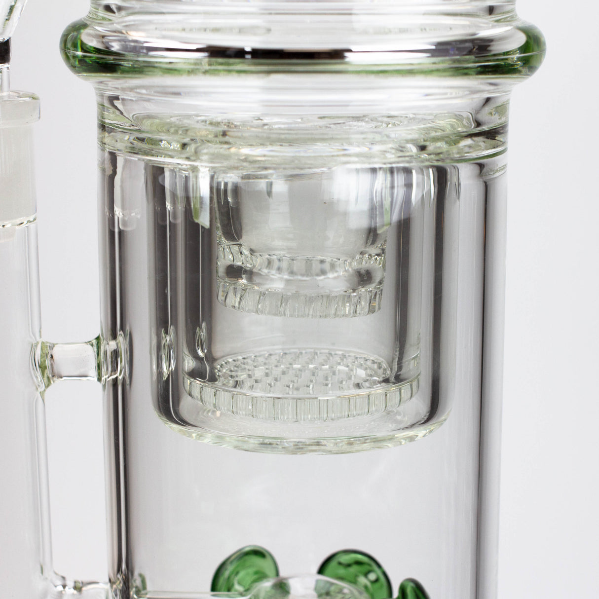 17" H2O glass water bong with double layer honeycomb [H2O-5005]