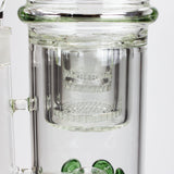 17" H2O glass water bong with double layer honeycomb [H2O-5005]