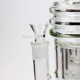 17" H2O glass water bong with double layer honeycomb [H2O-5005]