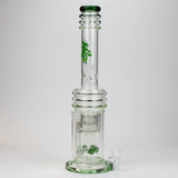 17" H2O glass water bong with double layer honeycomb [H2O-5005]