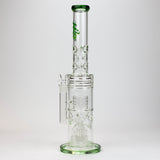 18" H2O glass water bong with triple mini shower head diffuser [H2O-5007]