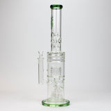 18" H2O glass water bong with triple mini shower head diffuser [H2O-5007]