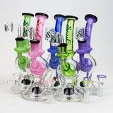 SOUL Glass 8" Tire Diffuser Recycler Bong – 2-in-1 Dab Rig