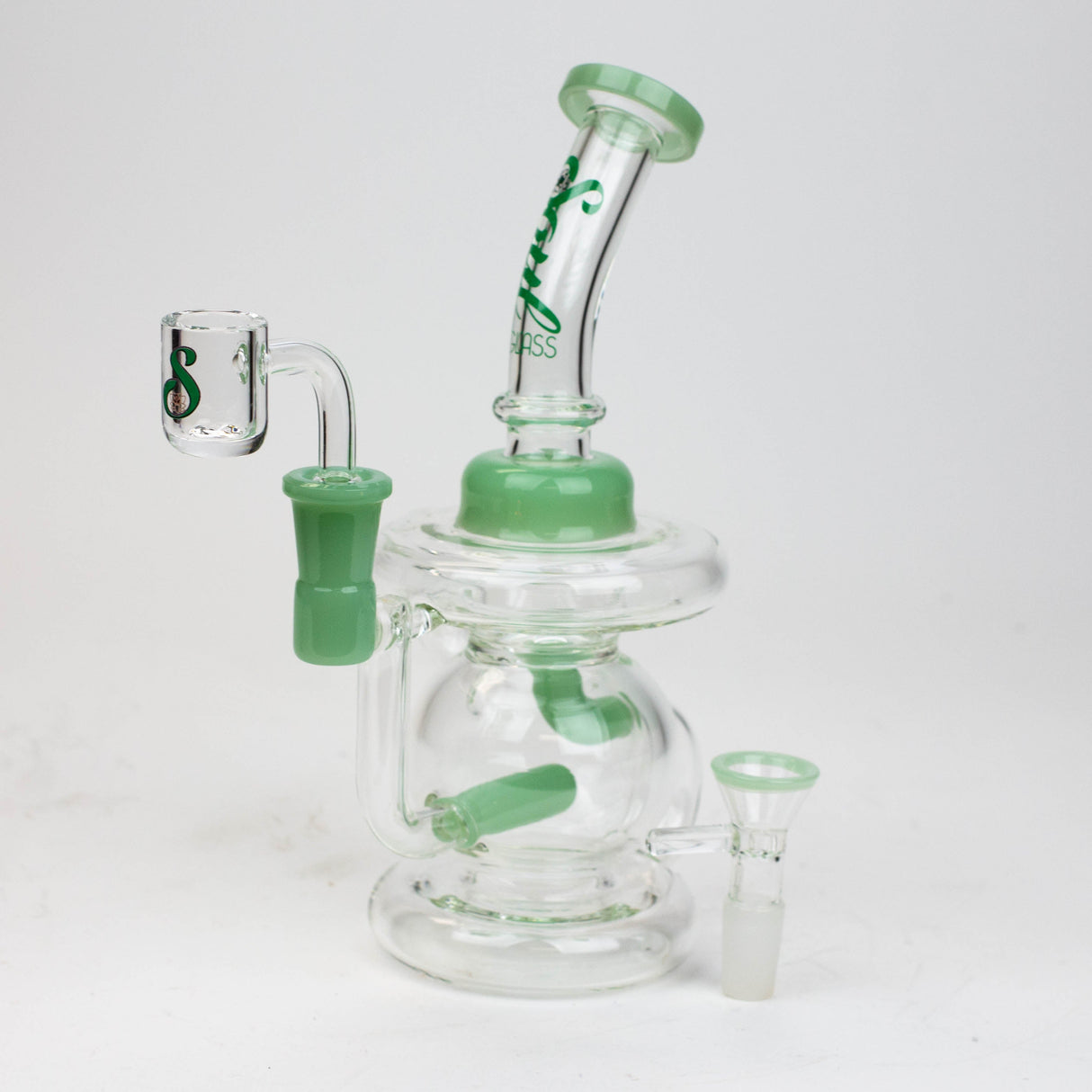 SOUL Glass 8" Recycler Bong – 2-in-1 Dab Rig