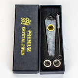 Acid Secs - Black light Natural Fire Stone Smoking Pipe with choke hole