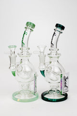 SOUL Glass 9.5" Double Sphere Recycler Bong – 2-in-1 Dab Rig
