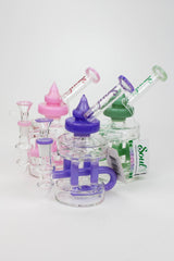 SOUL Glass 7" Double Deck Recycler Bong – 2-in-1 Dab Rig & Flower Bong