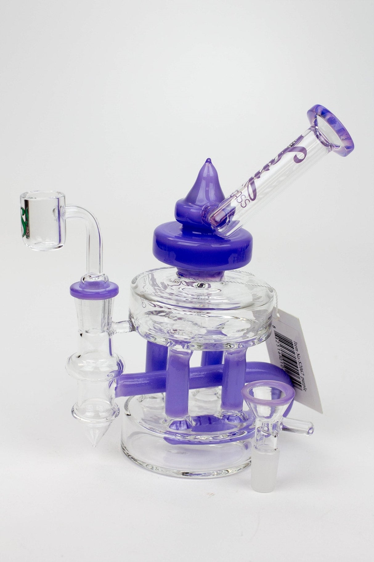 SOUL Glass 7" Double Deck Recycler Bong – 2-in-1 Dab Rig & Flower Bong