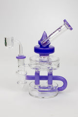 SOUL Glass 7" Double Deck Recycler Bong – 2-in-1 Dab Rig & Flower Bong