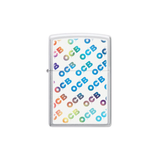 Zippo 205-110381 OCB Reg Satin Chrome Rolling Tray Rainbow